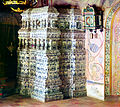 Tiled porcelain stove in the Prince's Palace in Rostov