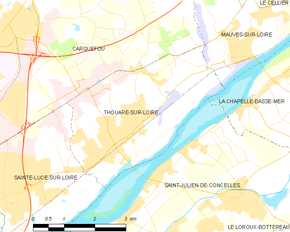 Poziția localității Thouaré-sur-Loire