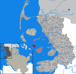 Elhelyezkedése Schleswig-Holstein térképén