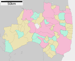 杉妻町の位置（福島県内）