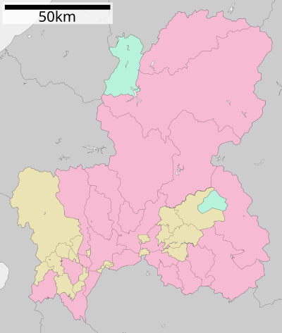 岐阜県の位置（岐阜県内）