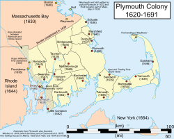 Plymouth Kolonisi Yerleşim Merkezleri