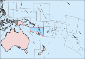 Location of Vanuatu