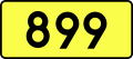 English: Sign of DW 899 with oficial font Drogowskaz and adequate dimensions.