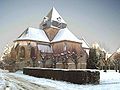 L'église Saint-Amand en hiver.