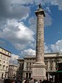 Column of Marcus Aurelius, Piazza Colonna, Rome, Italy.