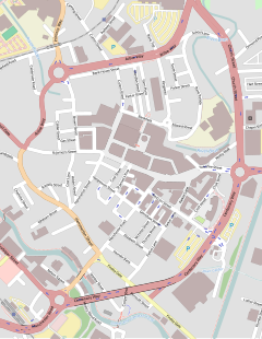 Burnley bus station is located in Burnley town centre