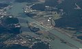 Aerial view of the Miraflores (center bottom) and Cocolí (center top) locks