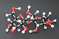 Saxaroza molekullarının 3D görünüşü