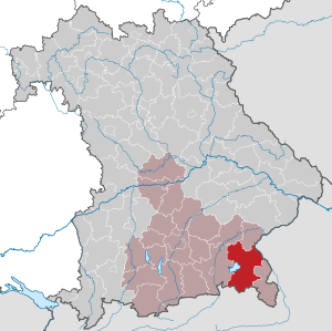 Li position de Subdistrict Traunstein in Bavaria