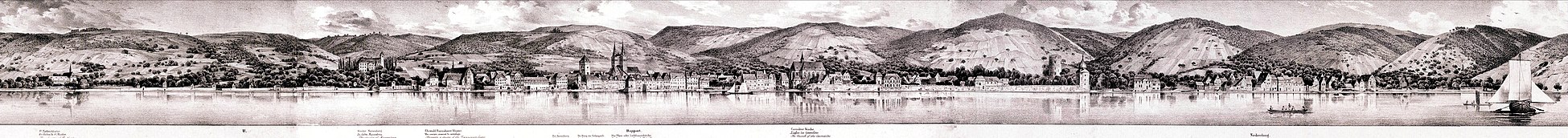 Stadtpanorama von Jakob Becker 1833