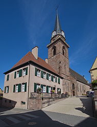 L'église et le presbytère, côté sud