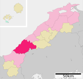 Situering van Hamada in de prefectuur Shimane