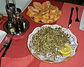 Fried sonsos with pa amb tomàquet