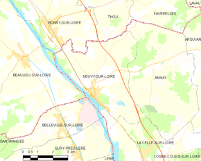 Poziția localității Neuvy-sur-Loire