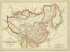 1833 French map of China and Japan