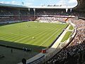 Ultras PSG dilihat dari Tribune Boulogne pada 2006.