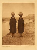 Two Zuni girls, photographed by Edward S. Curtis, c. 1926