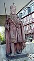 Statue of Charlemagne in Frankfurt, a Romantic interpretation of his appearance from the 19th century