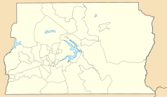 Mapa konturowa Dystryktu Federalnego, blisko centrum po lewej na dole znajduje się punkt z opisem „BSB”