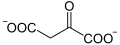 de: Struktur von Oxalacetat; en: Structure of oxaloacetate