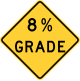 Idaho steep grade percentage sign.