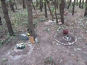 Pet cemetery in Vilnius, Lithuania