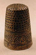 Deep drawn Nürnberg thimble. 16th century.