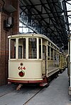 Aanhangwagen 614 uit de serie 600-629 (1912). Eerste grote serie nieuw gebouwde aanhangwagens van de HTM, bijnaam 'koektrommels' vanwege het bolle dak.