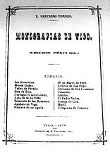 Monografías de Vigo, 1878, edición póstuma.