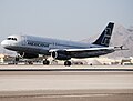 Airbus A320-231 de Mexicana (N369MX) aterrizando en el Aeropuerto Internacional Harry Reid.