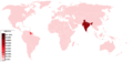 Top 25 countries with the highest percent of Hindus.