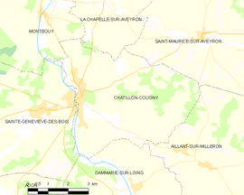 Mapa obce Châtillon-Coligny