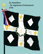 Drapeau du 2e bataillon de 1791 à 1793.