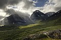 Le massif du Kebnekaise, comprenant les plus hauts sommets du pays.