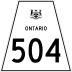 Highway 504 marker