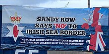 Unionist protest against the Northern Ireland Protocol, Sady Row, Belfast, 2021.