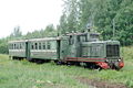 ТУ4-2129 mit Personenzug bei Mirny (Oblast Kirow, 2007)