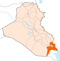 Location of محافظہ بصرہ