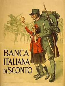 Cartell de propaganda italià per a la subscripció de bons de guerra