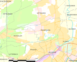 Mapa obce Kingersheim