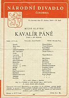 Národní divadlo 1944, Kavalír Páně (program)