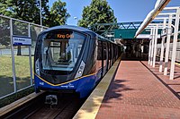 SkyTrain at 29th Avenue station in Vancouver, Canada