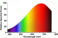 Spectrale emissie van Halogeenlamp (CRI=100)