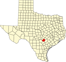 Guadalupe County na mapě Texasu