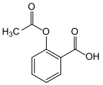 Structuurformule van acetylsalicylzuur