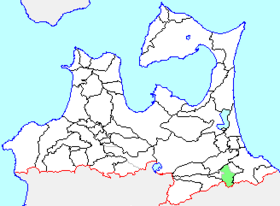 名川町の県内位置図