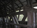 Wooden bridge over Sava River, near Litija, Slovenia