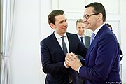 Mateusz Morawiecki i kanclerz Austrii Sebastian Kurz (2018)