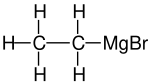 Strukturformel von Ethylmagnesiumbromid